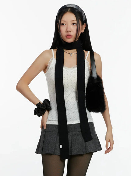 lace-dot-tank-top-id525 / White