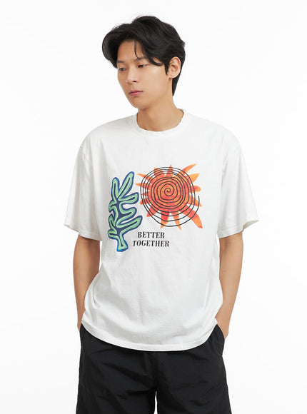mens-graphic-cotton-t-shirt-ia402 / White
