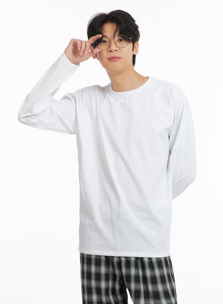 mens-cotton-comfort-long-sleeve-t-shirt-ia401 / White