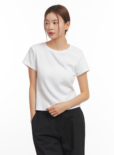 basic-round-neck-tee-im513 / White