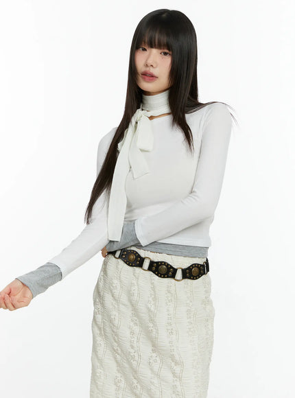 two-tone-layered-top-cf509 / White