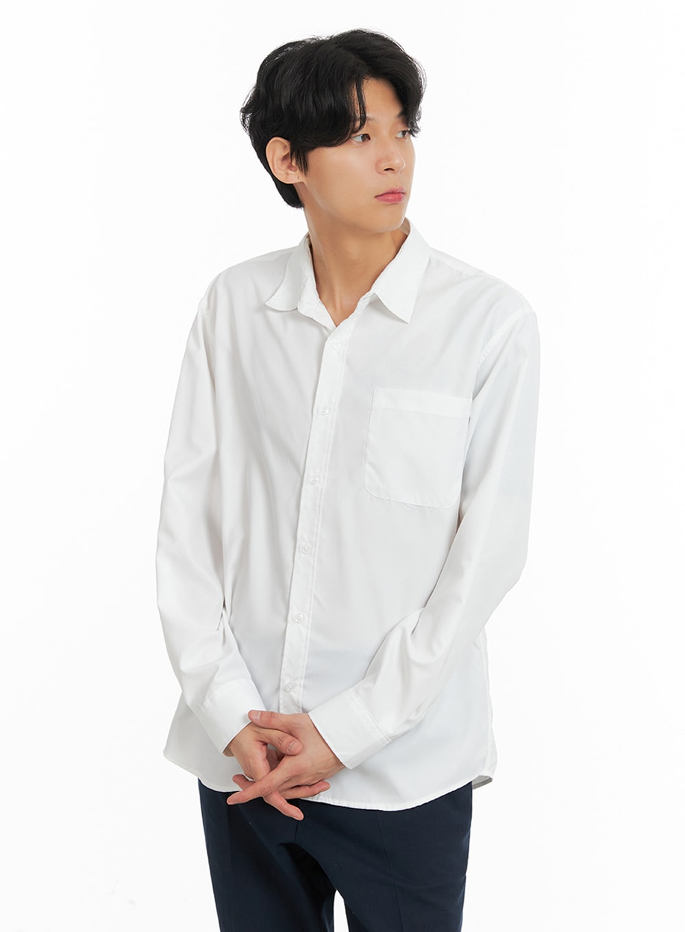 mens-basic-linen-shirt-ia401 / White