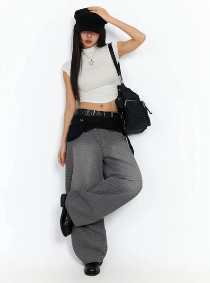 wavy-ribbed-cropped-t-shirt-ca513 / White