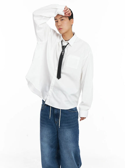 mens-classic-white-button-up-shirt-is502 / White