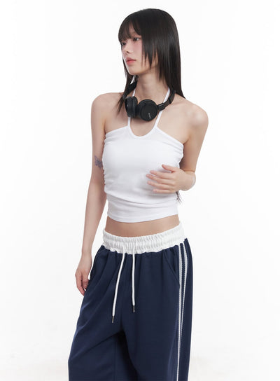slim-fit-halter-cami-cu506 / White