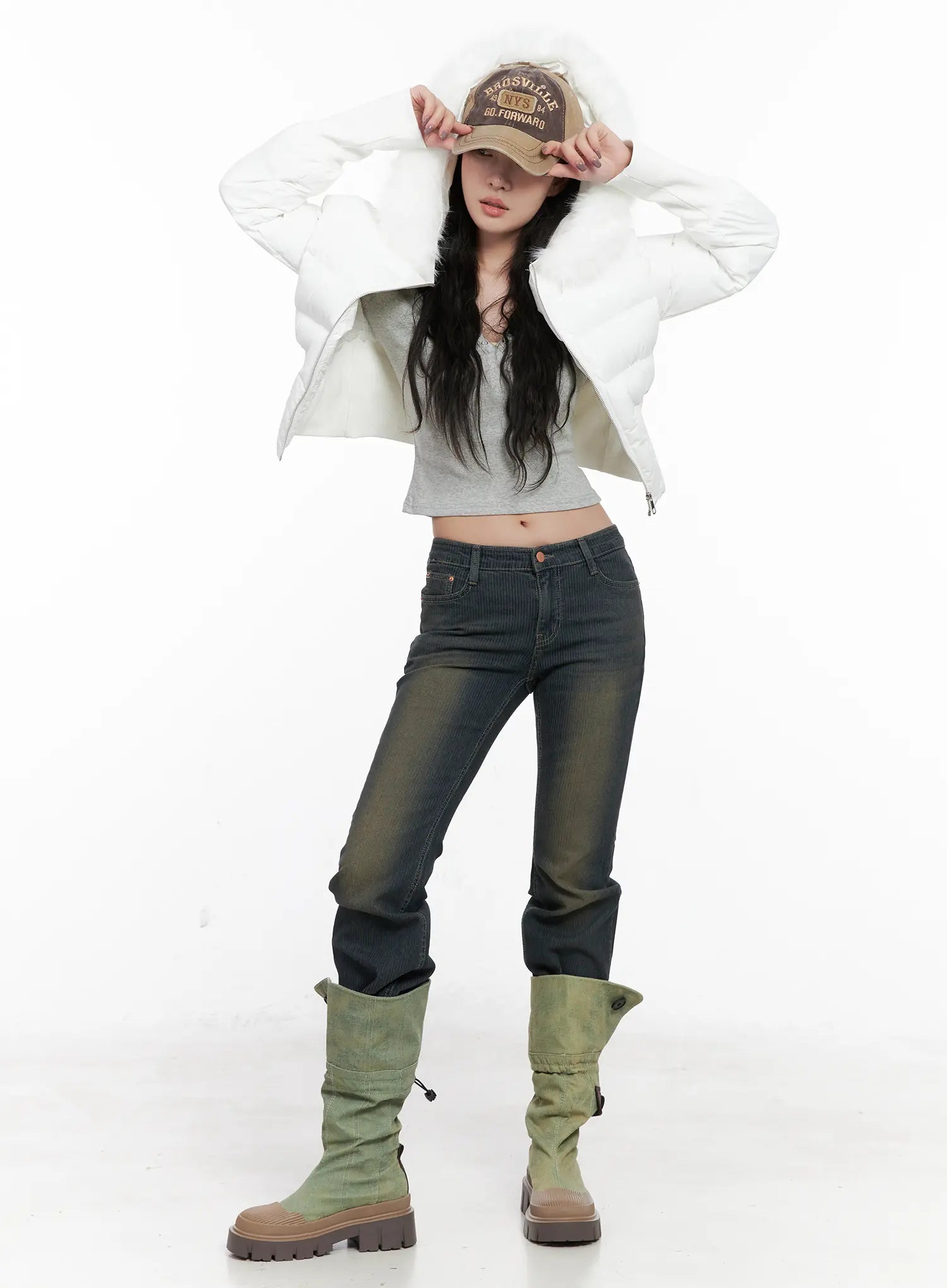 detachable-faux-fur-puffer-jacket-cn512 / White