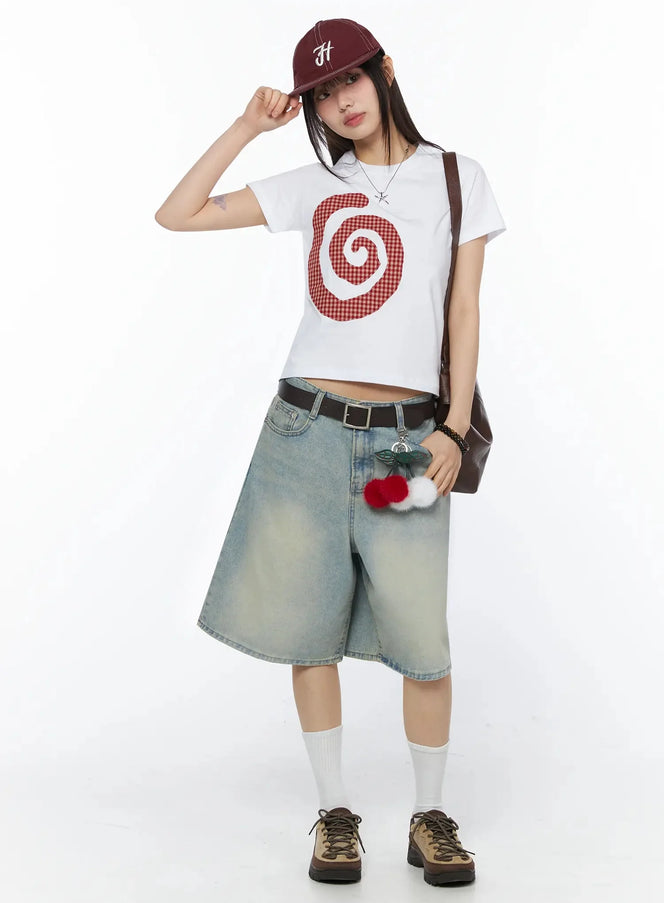 retro-spiral-graphic-tee-iy525 / White