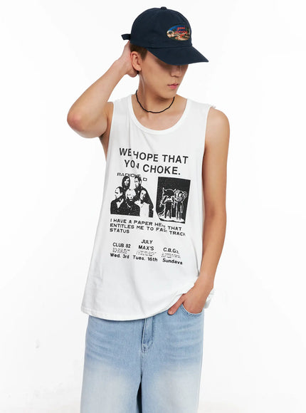 mens-graphic-sleeveless-tee-ig508 / White