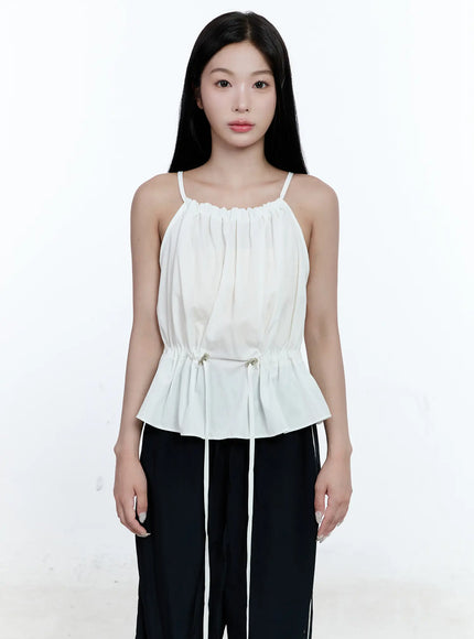 Pintuck String Halter Top CG512