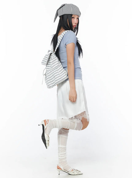 asymmetrical-lace-midi-skirt-cy512 / White