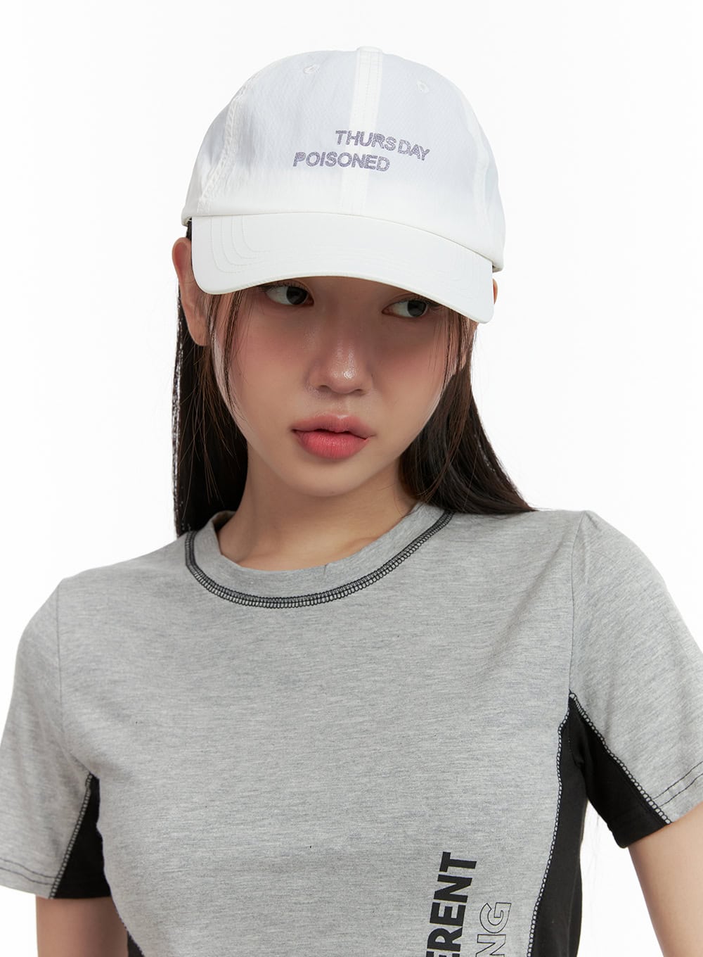 embroidered-lettering-cap-ol401 / White