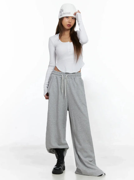 Button Crop Hooded Top ID503