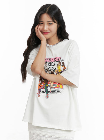 graphic-oversized-t-shirt-om427 / White