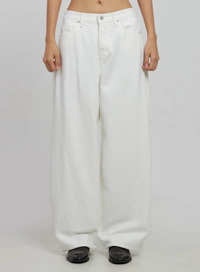 high-waist-baggy-pants-ij509 / White