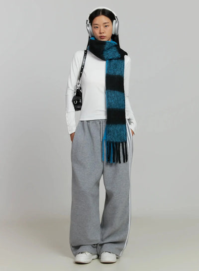 button-sleeve-ribbed-top-ij505 / White