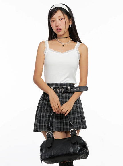 lace-trim-cami-top-ig527 / White