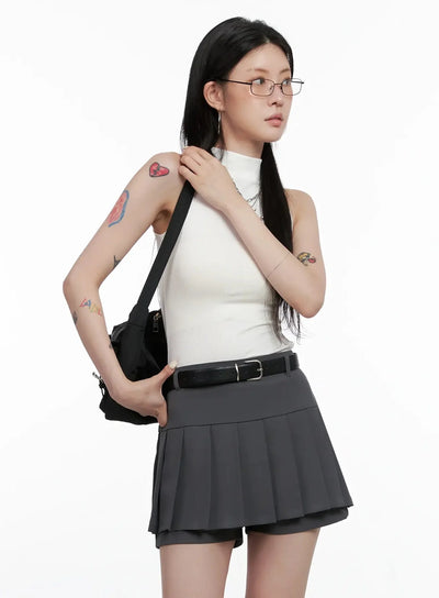 mock-neck-tank-top-is508 / White