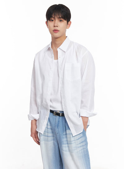 mens-linen-collared-shirt-iy522 / White