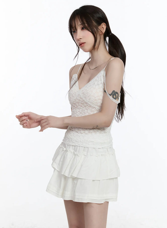 v-neck-lace-cami-top-ca502 / White