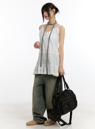 angel-frill-lace-cami-mini-dress-ca508 / White