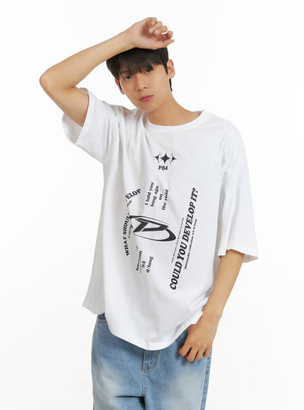 mens-cozy-cotton-graphic-t-shirt-iu419 / White