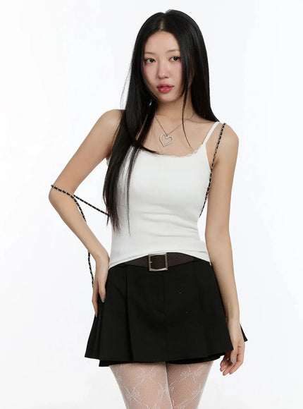 lace-trim-square-neck-cami-top-im513 / White