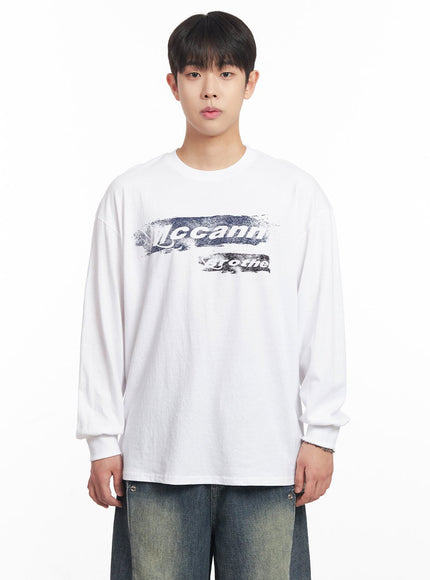 mens-mccann-graphic-long-sleeve-t-shirt-ia525 / White