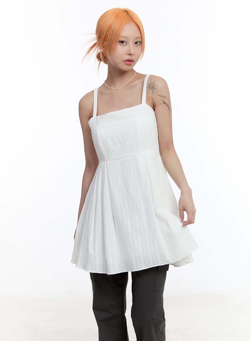 rosy-flare-mini-dress-cy530 / White