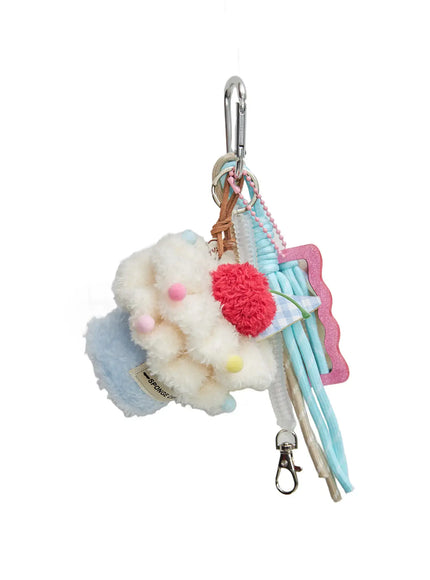 cherry-puff-keychain-cl528 / White