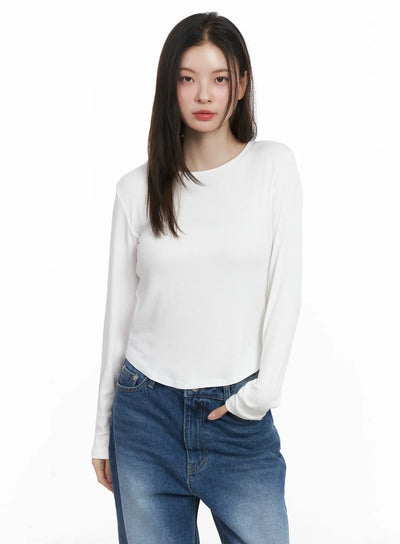 basic-boat-neck-long-sleeve-top-cj506 / White