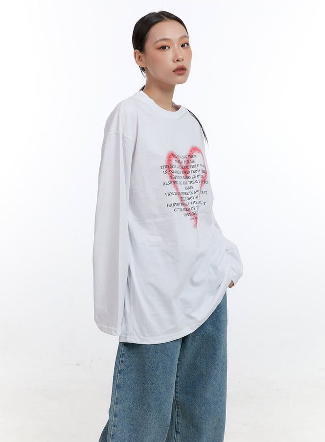 oversized-graphic-long-sleeve-tee-co431 / White