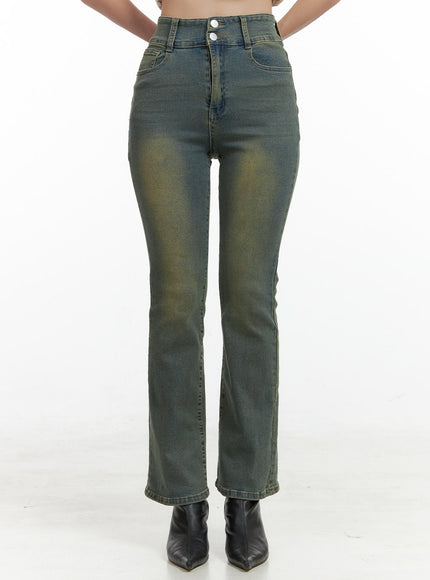 pamela-belt-bootcut-jeans-og407 / Yellow