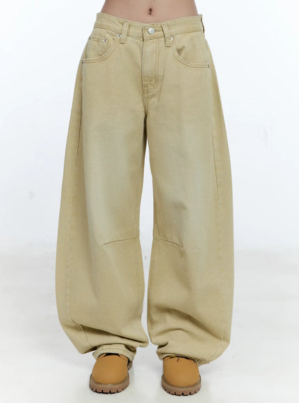 wide-leg-pintuck-pants-cg507 / Beige