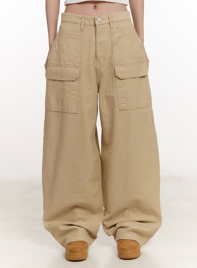 wide-fit-cargo-pants-cm507 / Beige