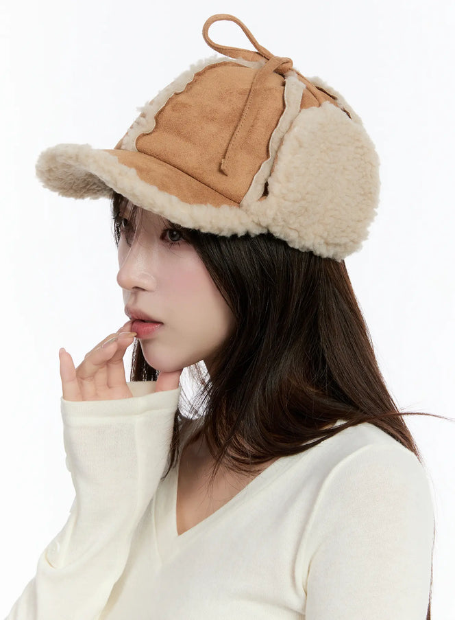 cozy-suede-trooper-cap-cn524 / Beige