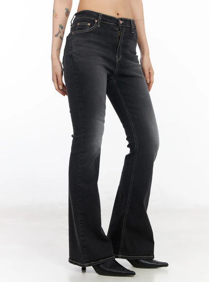 zora-vintage-bootcut-flared-jeans-cd1202 / Black