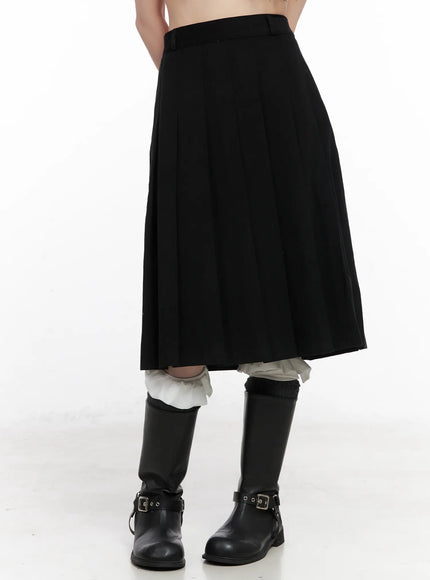 classic-pleated-mini-skirt-cn511 / Black