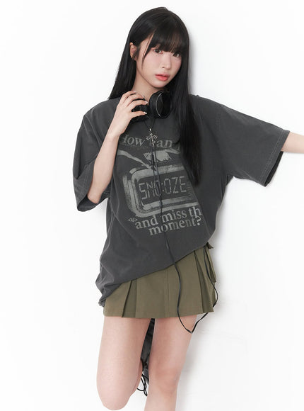 graphic-oversize-cotton-t-shirt-cy527 / Black