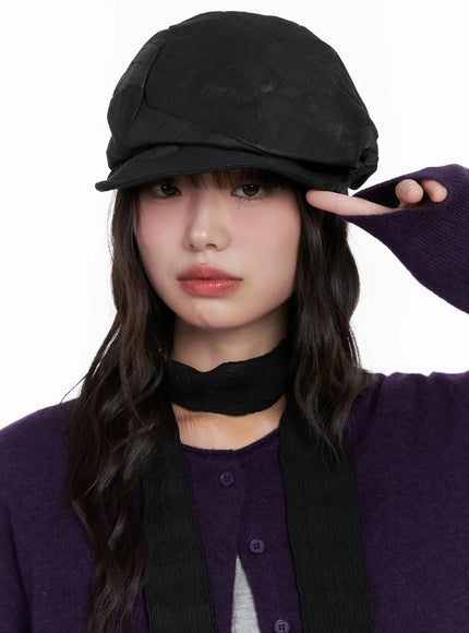 retro-style-newsboy-cap-cn511 / Black
