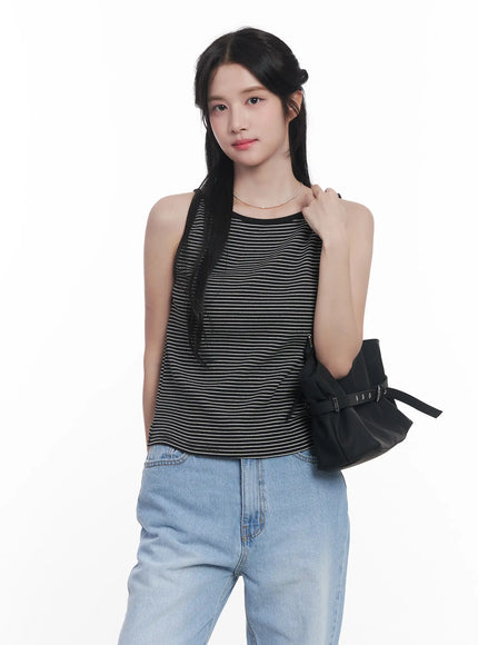 striped-cami-top-cu525 / Black