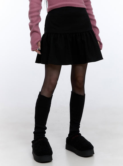 flare-fit-mini-skirt-cd419 / Black