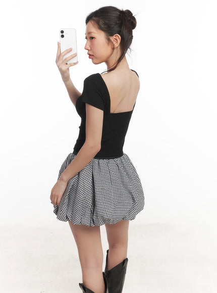 backless-ribbed-crop-top-ca529 / Black