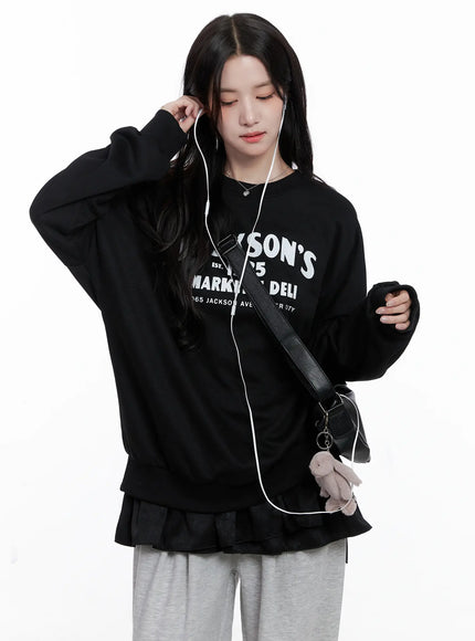 jackson-graphic-sweatshirt-cs519 / Black