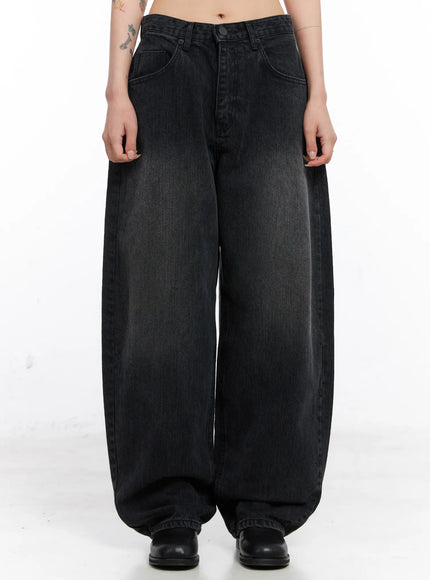 ivey-washed-baggy-jeans-cc1809 / Black