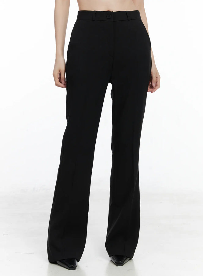 flared-slacks-cn519 / Black