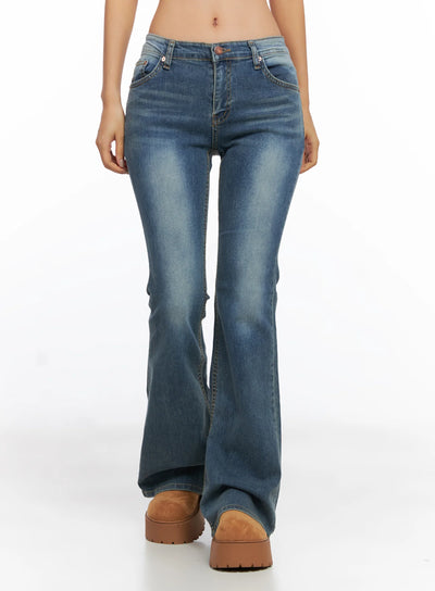 emelia-back-pocket-flare-jeans-co514 / Blue