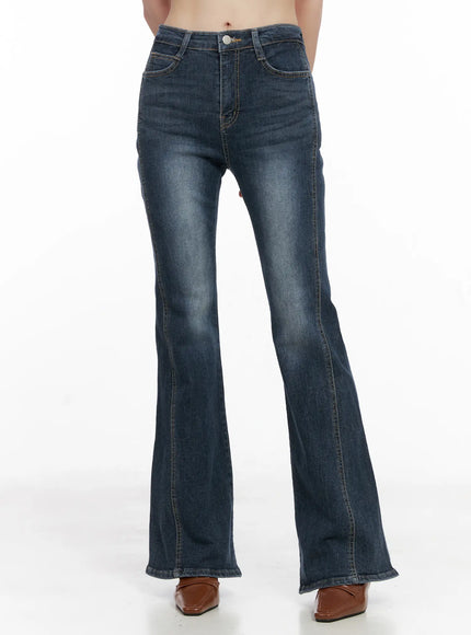 giana-high-waist-flare-jeans-cg519 / Blue