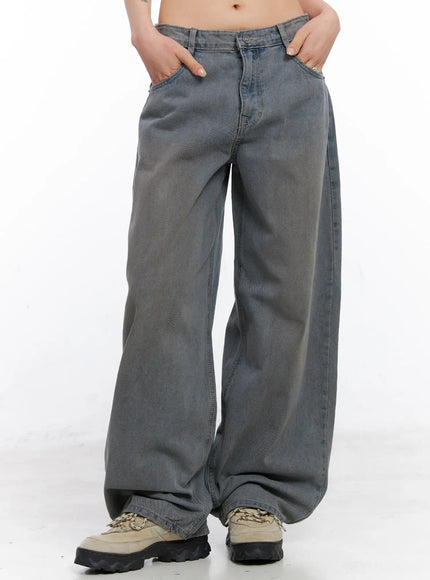 elaina-vintage-washed-baggy-jeans-cc1809 / Blue