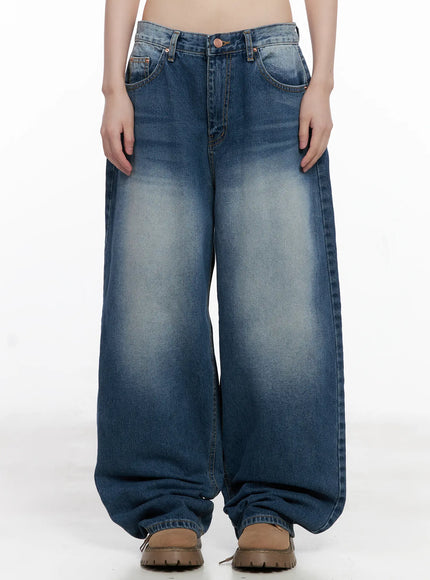 aylani-washed-embroidered-jeans-cg518 / Blue