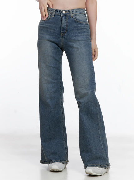 juae-high-waist-flare-jeans-cg520 / Blue